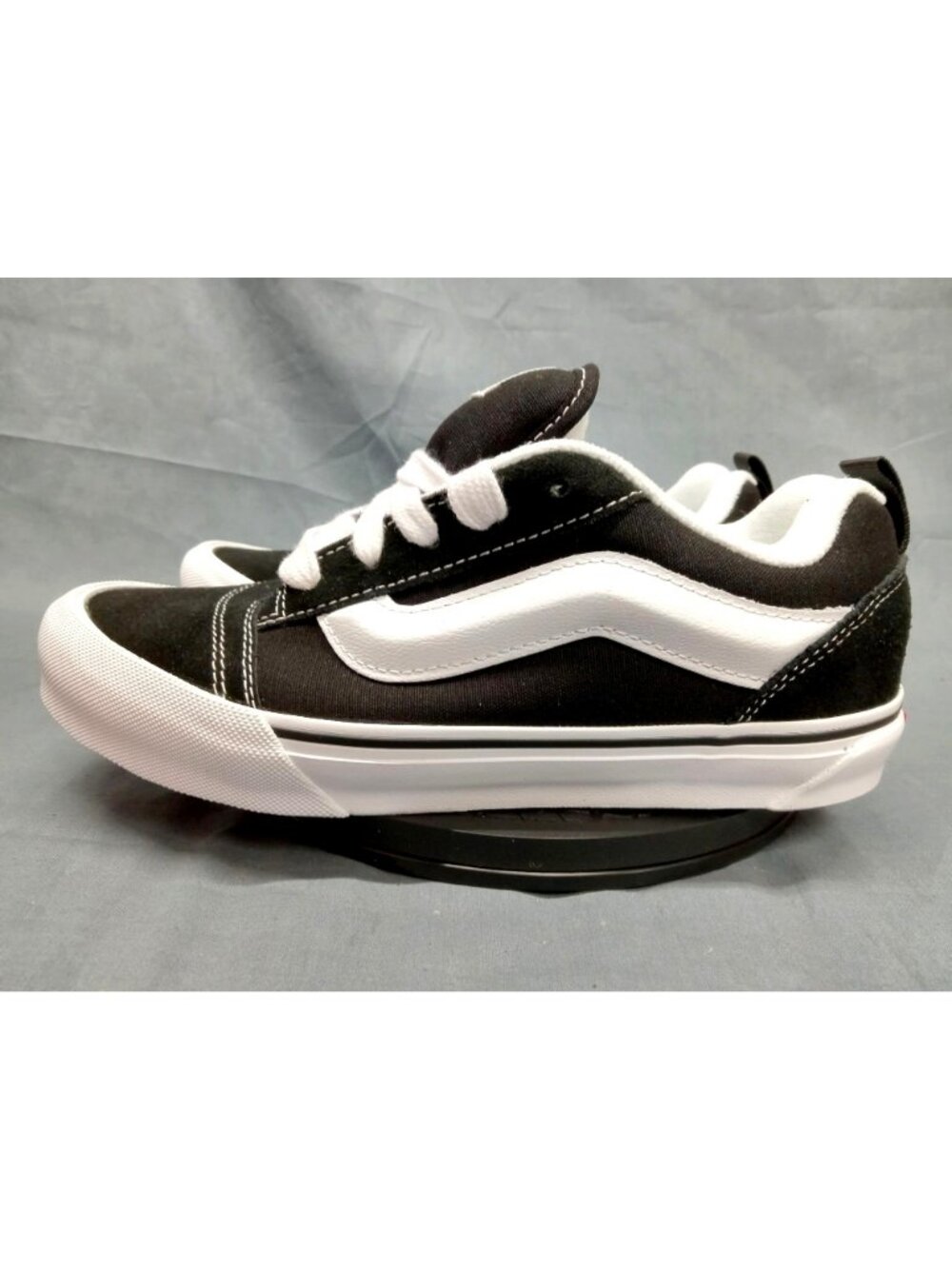 Vans Boys Knu School Sneakers 3D Stripe Black White Size 5 NEW NO BOX! - Picture 5 of 12